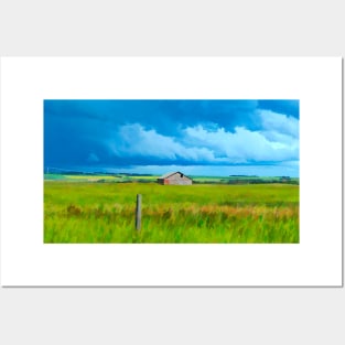 Prairie sky illustration. Posters and Art